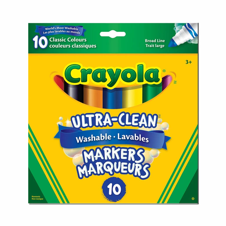 Deals ✔️ Crayola - 10 Ct Ultra-Clean Washable Broad Line Markers - Classic Colours 👍 2 Deals ✔️ Crayola - 10 Ct Ultra-Clean Washable Broad Line Markers - Classic Colours 👍