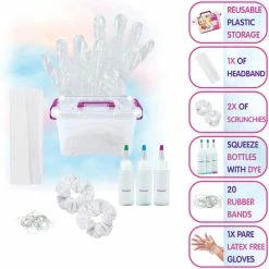 Brand new 🛒 Fashion Angels Neon Tie Dye Hair Accessory Design Keeper Crate 🔥 -Imaginarium Shop unnamed file 1419