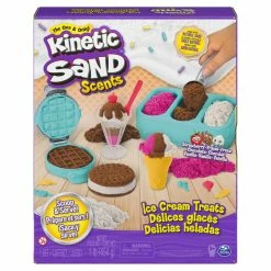 Best deal 🧨 Spin Master Kinetic Sand Scents, Ice Cream Treats Playset With 3 Colors Of All-Natural Scented Sand And 6 Serving Tools 🧨