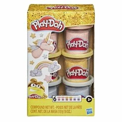Hot Sale 👏 Hasbro Play-Doh Metallics Compound Collection 6-Pack Of Non-Toxic Gold, Silver, And Rose Gold - R Exclusive 💯