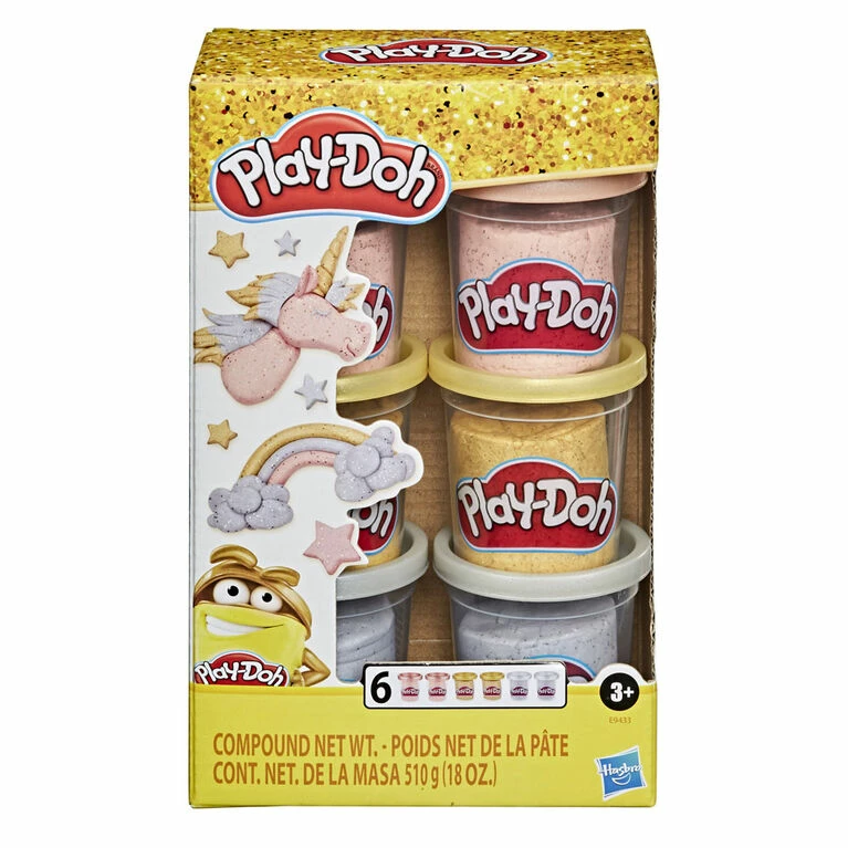 Hot Sale 👏 Hasbro Play-Doh Metallics Compound Collection 6-Pack Of Non-Toxic Gold, Silver, And Rose Gold - R Exclusive 💯 3 Hot Sale 👏 Hasbro Play-Doh Metallics Compound Collection 6-Pack Of Non-Toxic Gold, Silver, And Rose Gold - R Exclusive 💯