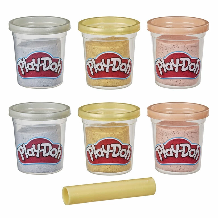 Hot Sale 👏 Hasbro Play-Doh Metallics Compound Collection 6-Pack Of Non-Toxic Gold, Silver, And Rose Gold - R Exclusive 💯 4 Hot Sale 👏 Hasbro Play-Doh Metallics Compound Collection 6-Pack Of Non-Toxic Gold, Silver, And Rose Gold - R Exclusive 💯 - Image 2