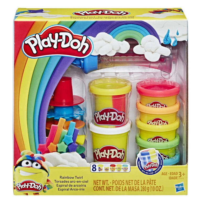 Cheapest โจ Hasbro Play-Doh Rainbow Twirl Set With 8 Non-Toxic Cans Featuring 3-in-1 Rainbow Compound - R Exclusive ๐ฅ 3 Cheapest โจ Hasbro Play-Doh Rainbow Twirl Set With 8 Non-Toxic Cans Featuring 3-in-1 Rainbow Compound - R Exclusive ๐ฅ