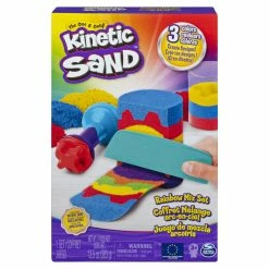 Best Sale ⭐ Spin Master Kinetic Sand, Rainbow Mix Set With 3 Colors Of Kinetic Sand (13.5oz) And 6 Tools 💯