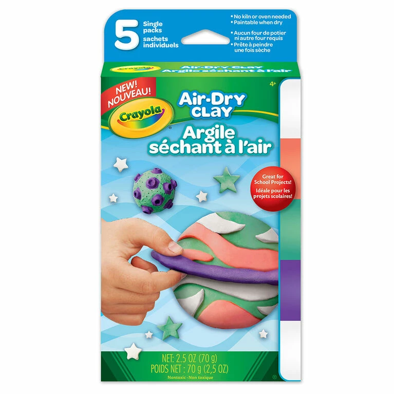 New ❤️ Crayola - Air-Dry Clay, Single Packs 😀 3 New ❤️ Crayola - Air-Dry Clay, Single Packs 😀