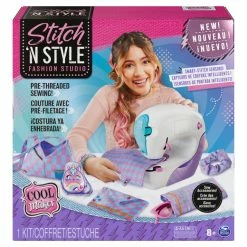 Deals 😀 Spin Master Cool Maker, Stitch 'N Style Fashion Studio, Pre-Threaded Sewing Machine Toy With Fabric And Water Transfer Prints 🧨