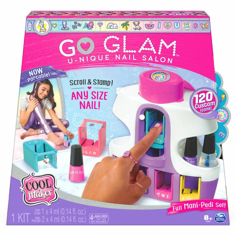 Hot Sale ๐ Spin Master Cool Maker, GO GLAM U-nique Nail Salon With Portable Stamper, 5 Design Pods And Dryer โ๏ธ 3 Hot Sale ๐ Spin Master Cool Maker, GO GLAM U-nique Nail Salon With Portable Stamper, 5 Design Pods And Dryer โ๏ธ