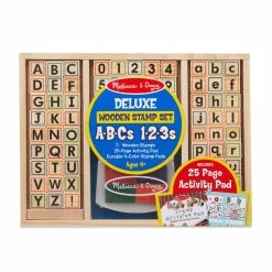 Outlet 🔥 Melissa & Doug Wooden ABC Activity Stamp Set - English Edition 😀