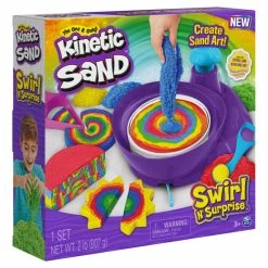 Promo 🔔 Spin Master Kinetic Sand, Swirl N' Surprise Playset With 2lbs Of Play Sand, Including Red, Blue, Green, Yellow And 4 Tools ❤️ -Imaginarium Shop unnamed file 2453