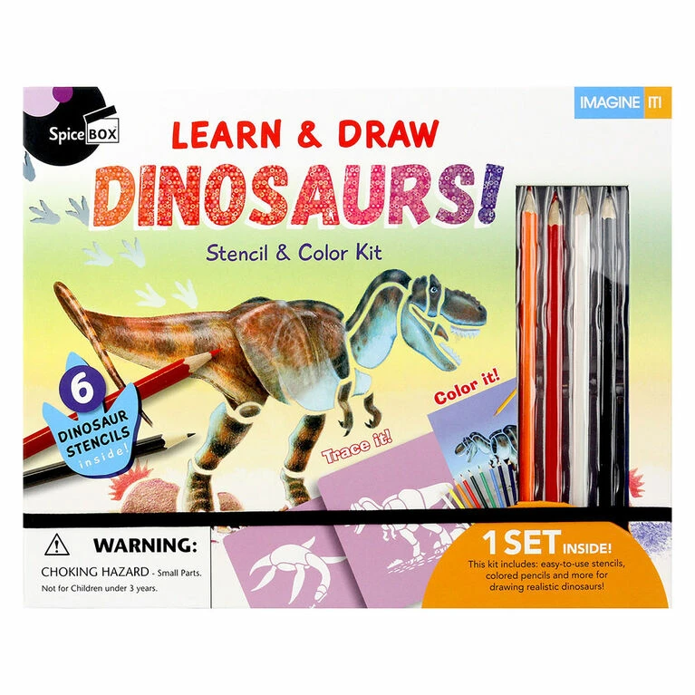 Best deal 🔔 SpiceBox Children's Art Kits Imagine It Learn And Draw Dinosaurs - English Edition 🎁 4 Best deal 🔔 SpiceBox Children's Art Kits Imagine It Learn And Draw Dinosaurs - English Edition 🎁 - Image 2