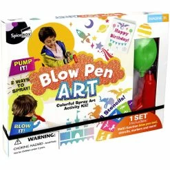 Deals 💯 SpiceBox Children's Art Kits Imagine It Blow Pen Art - English Edition 🧨