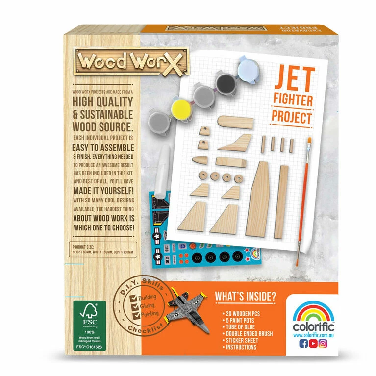 New ⭐ Colorific Wood WorX Mini Jet Plane ✨ 6 New ⭐ Colorific Wood WorX Mini Jet Plane ✨ - Image 4