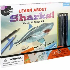 Outlet 🔥 SpiceBox Children's Art Kits Imagine It Learn And Draw Sharks - English Edition ⭐