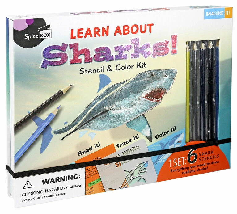 Outlet 🔥 SpiceBox Children's Art Kits Imagine It Learn And Draw Sharks - English Edition ⭐ 3 Outlet 🔥 SpiceBox Children's Art Kits Imagine It Learn And Draw Sharks - English Edition ⭐