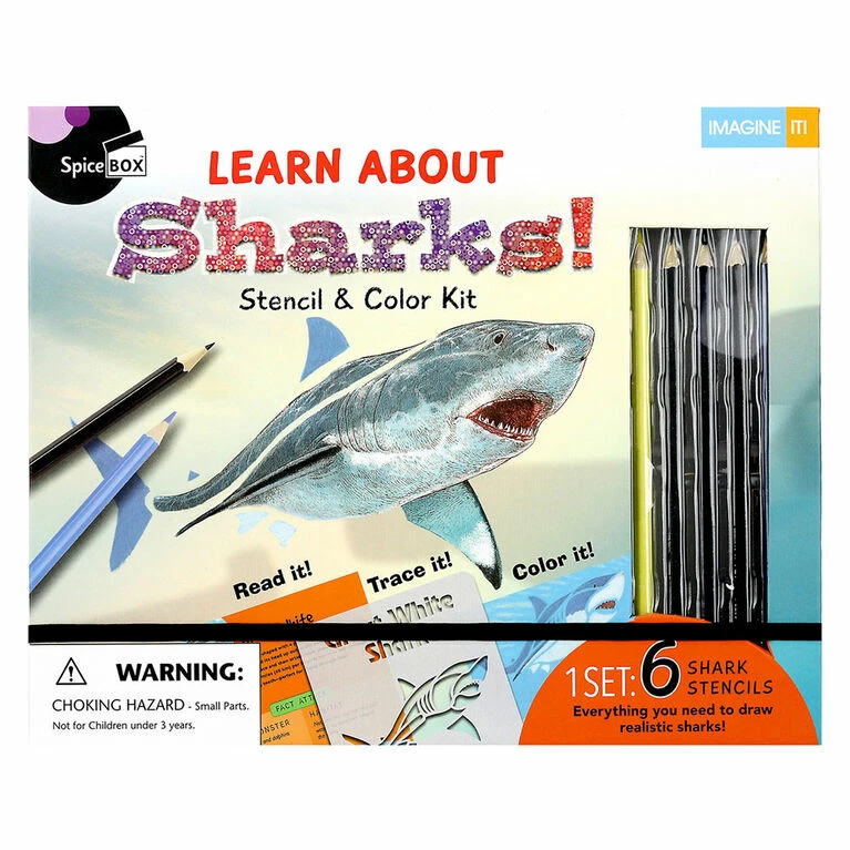 Outlet 🔥 SpiceBox Children's Art Kits Imagine It Learn And Draw Sharks - English Edition ⭐ 4 Outlet 🔥 SpiceBox Children's Art Kits Imagine It Learn And Draw Sharks - English Edition ⭐ - Image 2