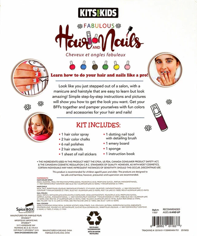 Coupon ๐ฏ SpiceBox Children's Activity Kits For Kids Fabulous Hair And Nails - English Edition ๐งจ 4 Coupon ๐ฏ SpiceBox Children's Activity Kits For Kids Fabulous Hair And Nails - English Edition ๐งจ - Image 2