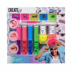 Flash Sale 💯 Imports Dragon Create It! Makeup Set Neon 7-Pieces 👍