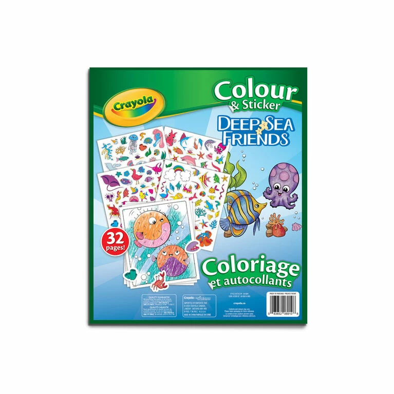 Outlet 😉 Crayola Deep Sea Friends Colour And Sticker Book 💯 3 Outlet 😉 Crayola Deep Sea Friends Colour And Sticker Book 💯