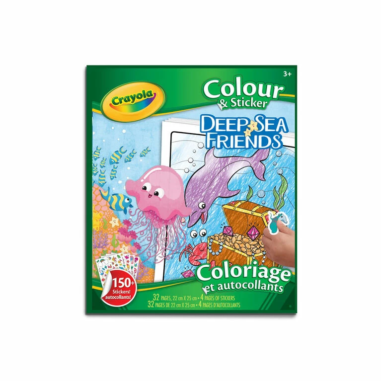Outlet 😉 Crayola Deep Sea Friends Colour And Sticker Book 💯 4 Outlet 😉 Crayola Deep Sea Friends Colour And Sticker Book 💯 - Image 2
