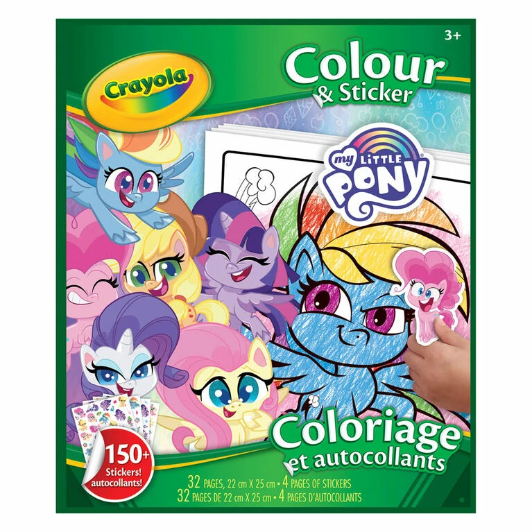 Discount ⌛ Crayola Colour & Sticker Book, My Little Pony ✨ 3 Discount ⌛ Crayola Colour & Sticker Book, My Little Pony ✨