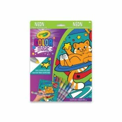 Best Sale 😀 Crayola Color Magic Neon Paper & Marker Set, Cosmic Cats 🤩